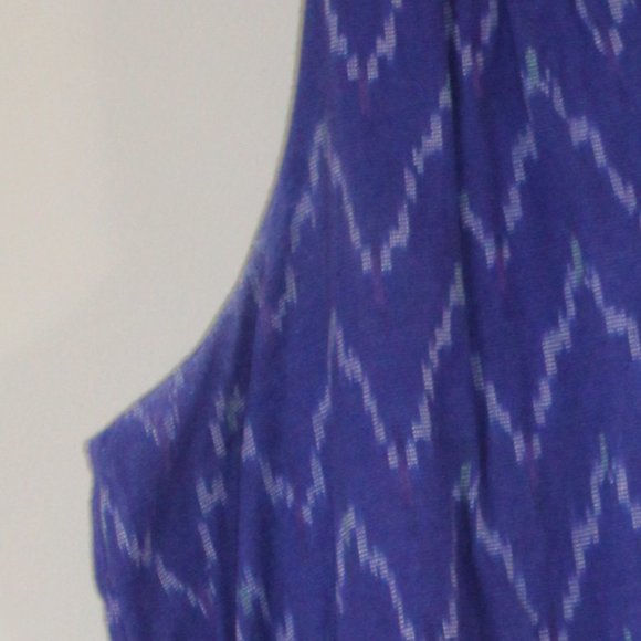 Gap A-line Triangle Cut Out Neckline Dress - Size Large, Majorca Blue, Side Zip - Picture 14 of 15